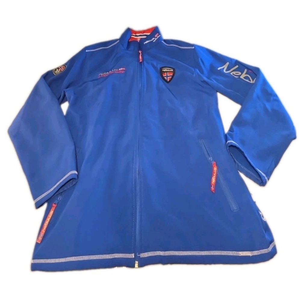 Nebulus 90 North Polar Challenge Jacket Mens XL Blue Fleece Lined Ski Windbreake